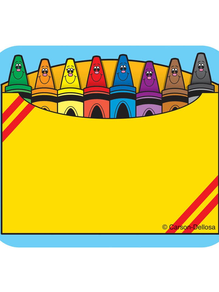 Étiquettes nominatives Crayon Box pour la vente par Carson Dellosa Education