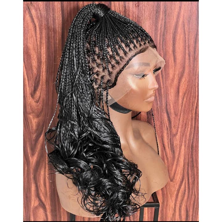 Lamuskwigs - Wholesale Wig/Hair Piece - Curly Box Braided wig for black women full lace goddess wig1
