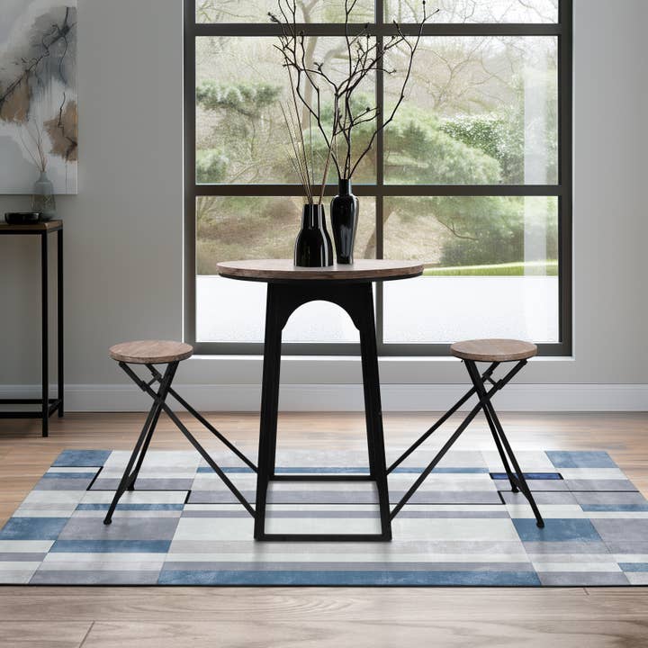 End Table - Brown Iron Fir Wood Folding Stools, 41 in. for wholesale by Sagebrook Home