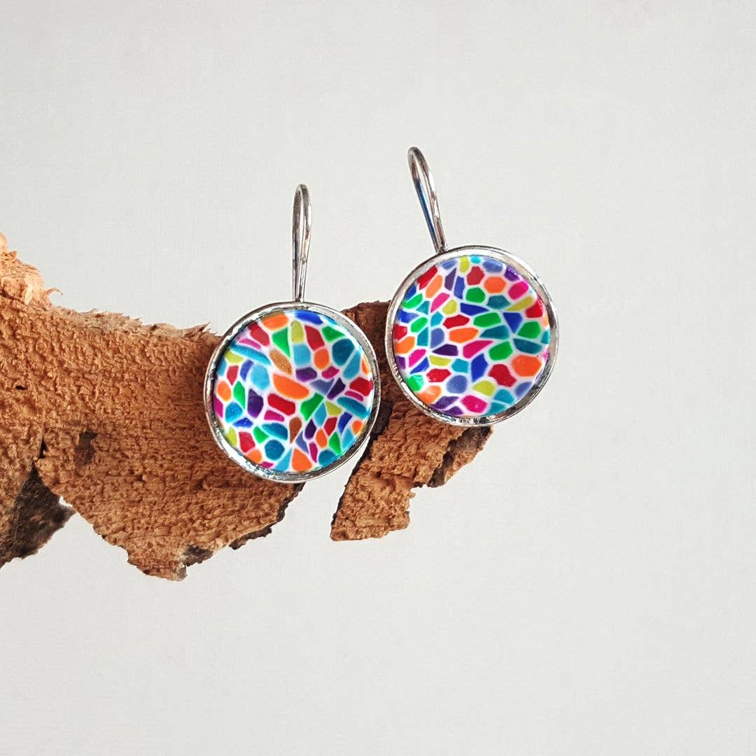 PASTACUITA – wholesale Hängande örhängen – Modernistiska runda örhängen med hake, i Barcelona-stil3