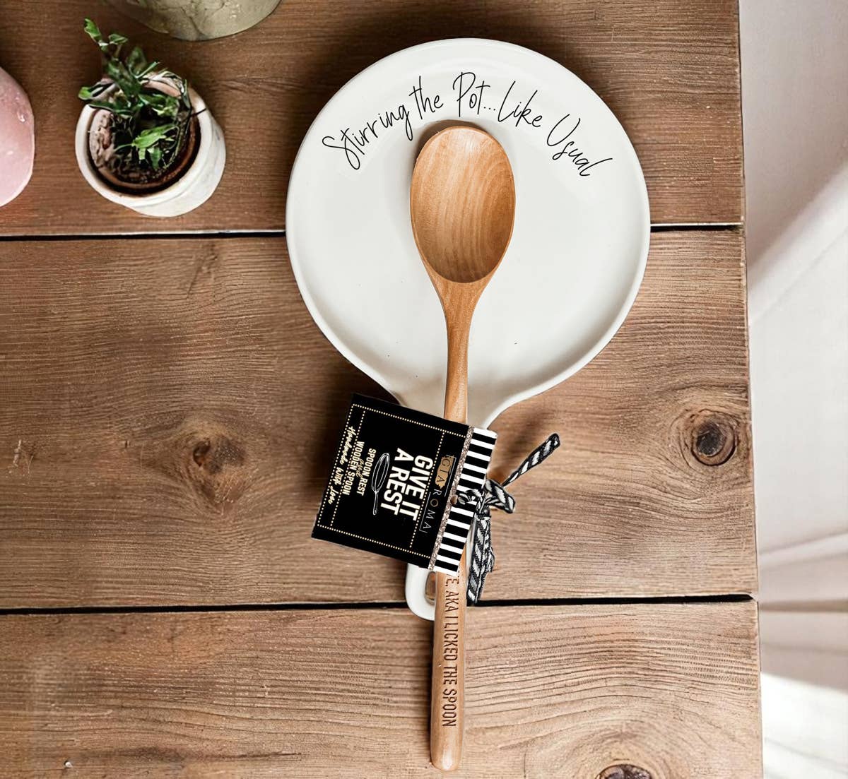 Gia Roma - Wholesale Spoon Rest - Unique Ceramic Spoon Rests & Wooden Spoon Set, Kitchen Gifts7