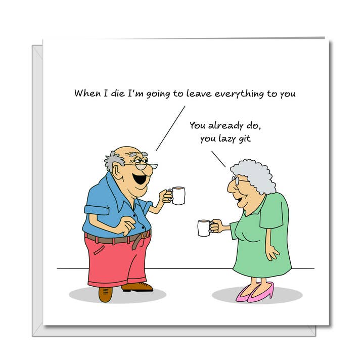 Funny Birthday card 40th 50th 60th 70th Birthday for Wife Mum Dad Father Grandmother Grandad - Old aged age - Funny, humorous and fun for wholesale by Swizzoo Cards