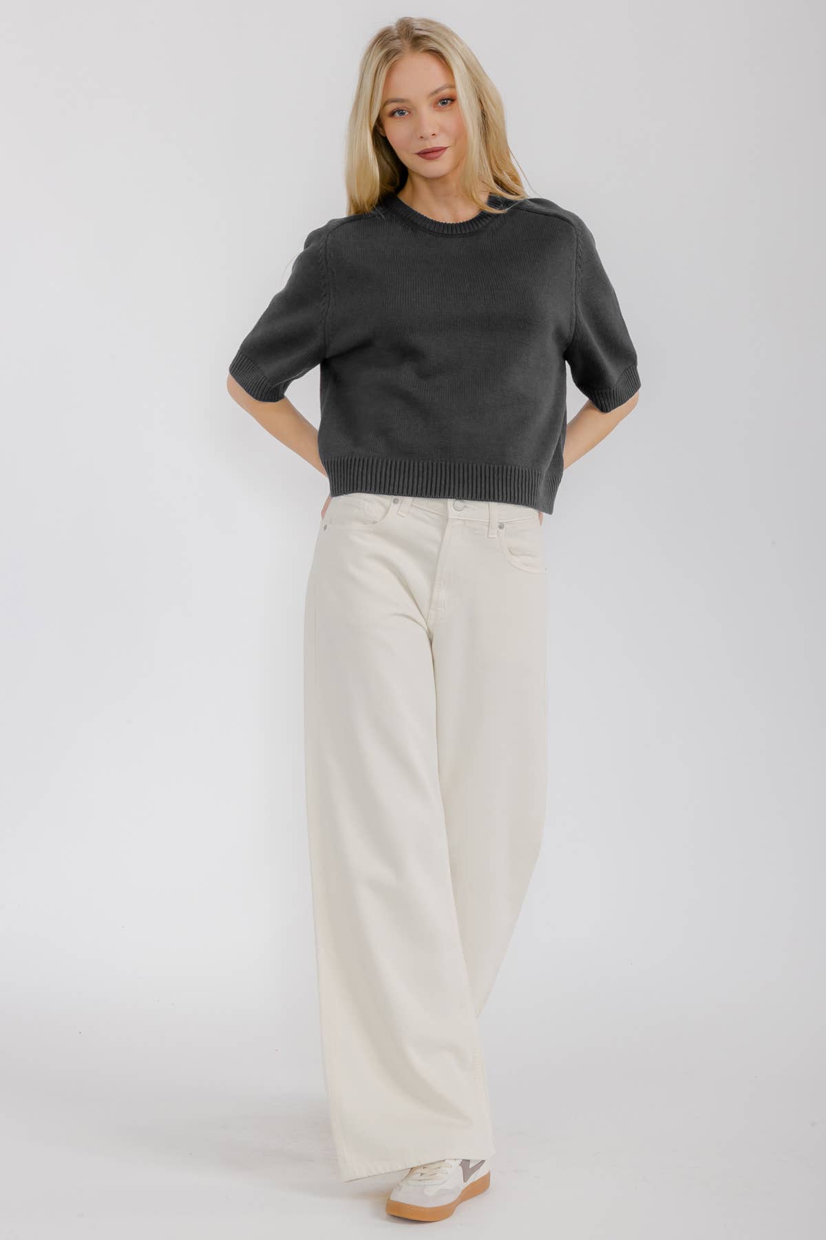 Star Drop – wholesale Knitted jumper – Women′s – SHORT SLEEVE SWEATER TOP (SDW6319)16