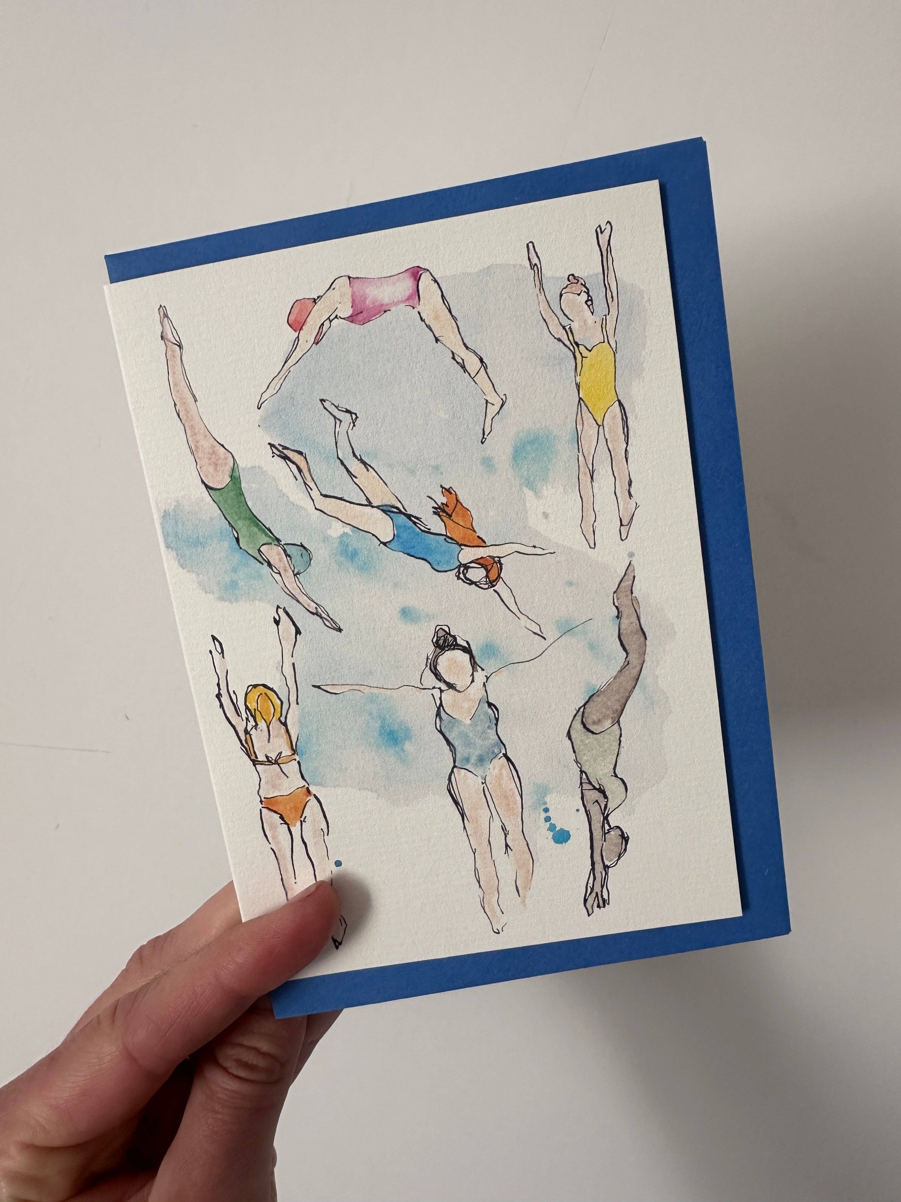 Edinburgh Letters - Wholesale Everyday Greeting Card - Swimmers card1