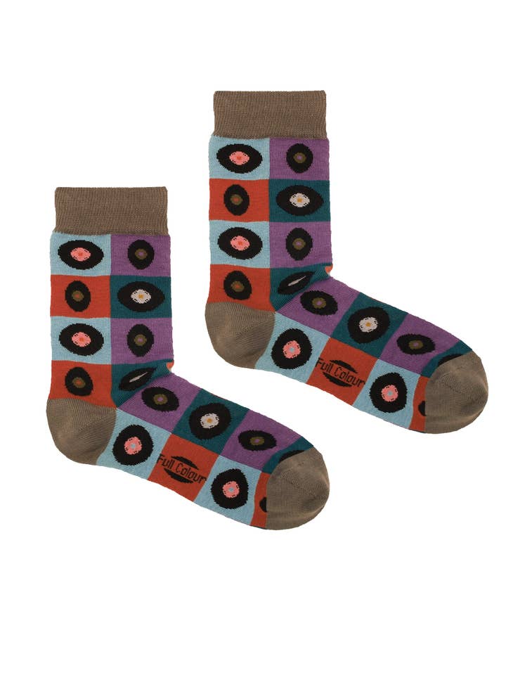 GRAY DISC SOCK for wholesale by Full Colour