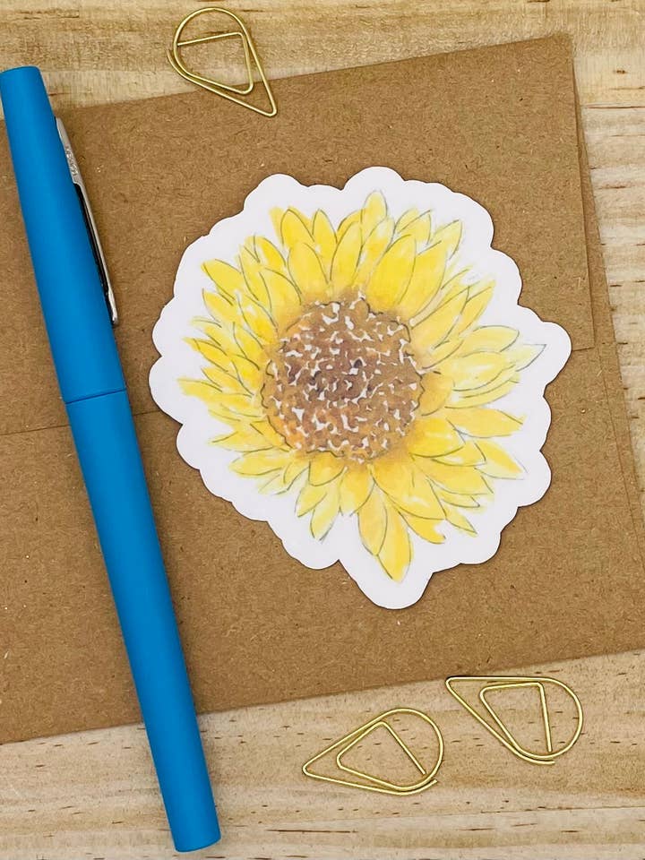 Sunflower 1 Sticker for wholesale by Krafty Inc