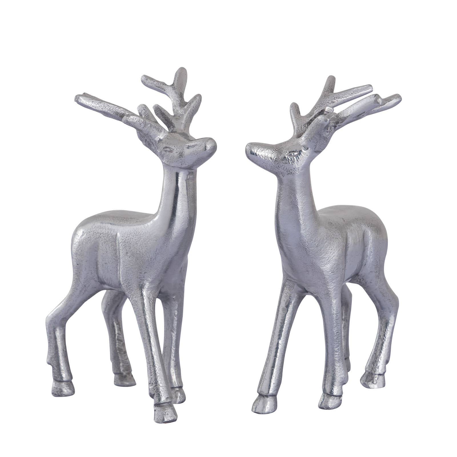Voglrieder – Decoração de Natal por atacado – Conjunto de figuras decorativas de 2 cervos decoração de mesa figura animal metal12