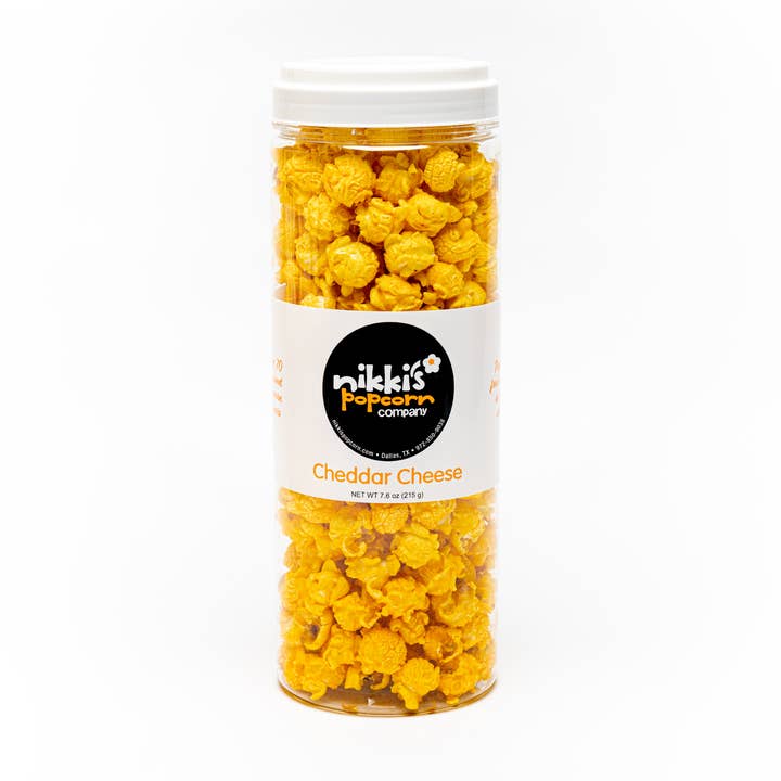 7 Cup Gift Jar - Cheddar Cheese Popcorn for wholesale by Nikki's Popcorn Company