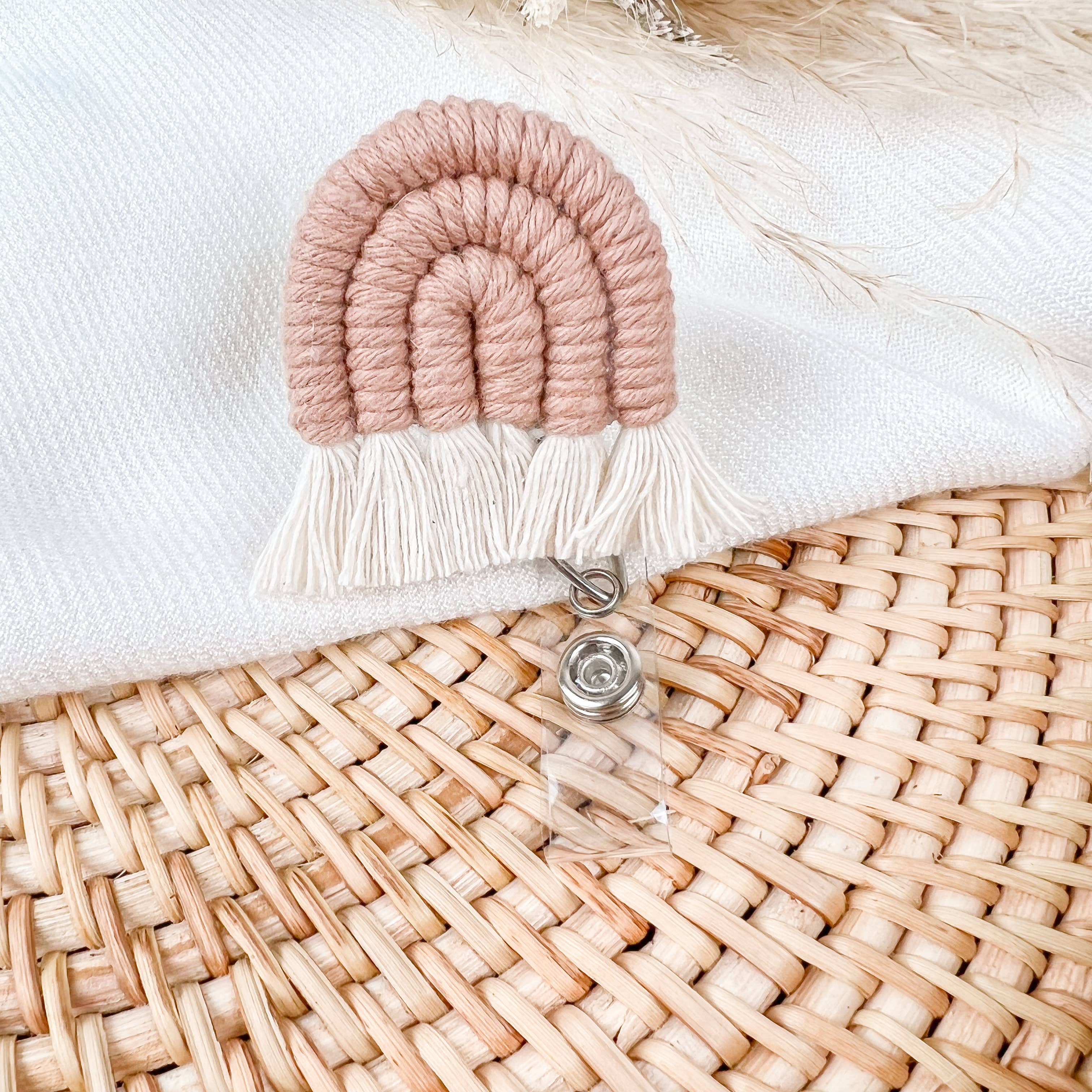 EVKI Handmade – wholesale Badge accessory – Women's – Mini Macrame Rainbow Badge Reels0