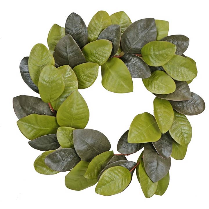 Impressive Enterprises, Inc. - Wholesale Wreath - ISB69600- 22in Elegant Magnolia Leaves Wreath-0