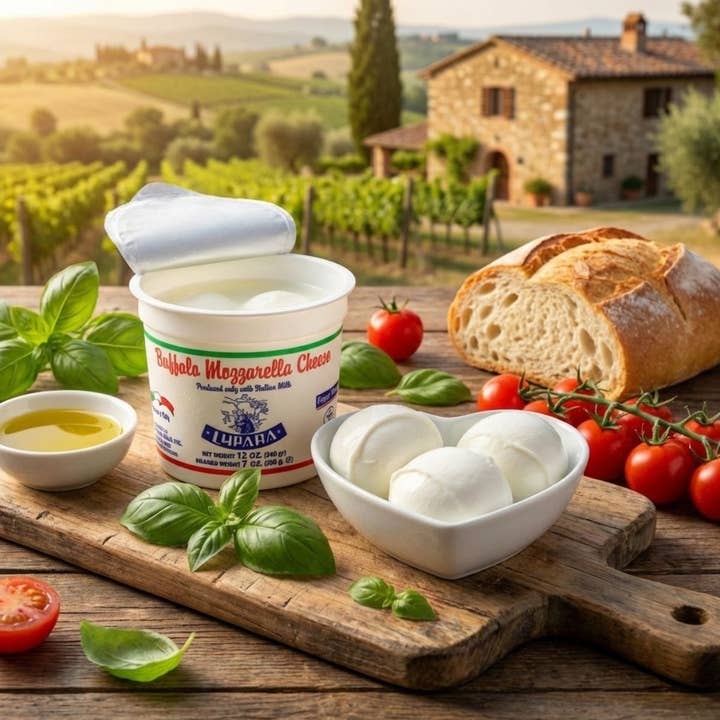 Wholesale Italian Food - Wholesale Cheese - Lupara Buffalo Mozzarella, 7 oz Ball per Cup, 12 Cups9