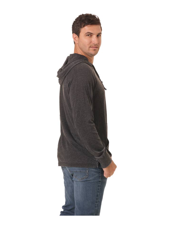 U.S. Apparel - Wholesale Hoodie – Women's - Unisex Fit Jersey Hoodie - Light Garment Burnout Raglan3