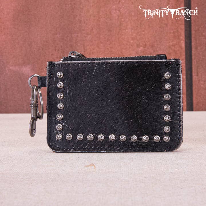 Montana West - Wholesale Crossbody Bag - Women's - TR159 -183 Trinity Ranch Genuine Hair-On Cowhide /Tooled Collection Phone Purse with Coin Pouch