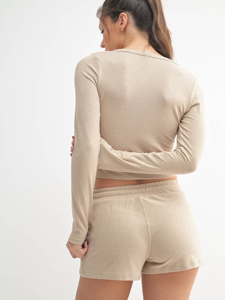 Mono B - Wholesale Knit Top - Women's - Brushed Hacci Button Henley Top6