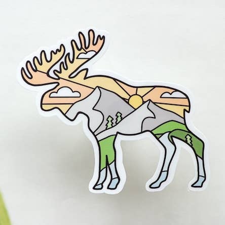 Moose Sticker | Nature Sticker | Waterproof Sticker for wholesale by CarleyBethCreations