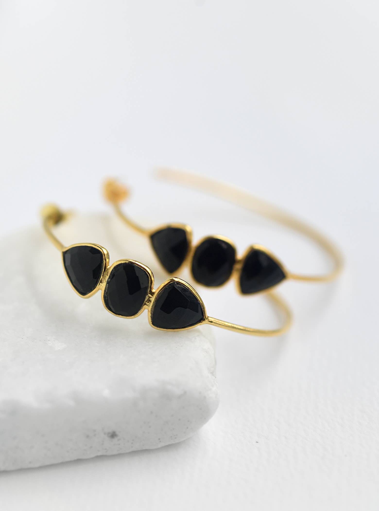 FELIX Z DESIGNS - Wholesale Hoop Earrings - 925 Silver, 3 stones hoop earrings2