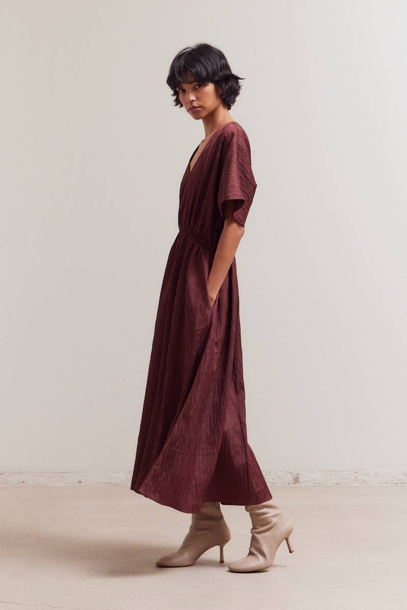 Grade & Gather - Wholesale Dress - Women's - 61206 - BAT WING SHORT SLEEVE DRESS6