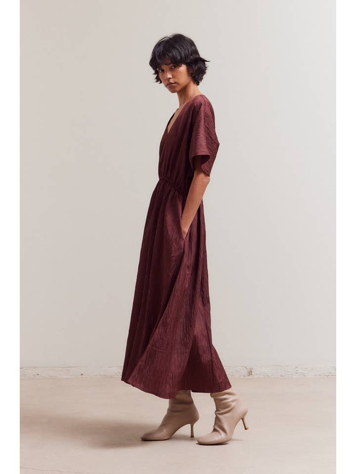 Grade & Gather - Wholesale Dress - Women's - 61206 - BAT WING SHORT SLEEVE DRESS6