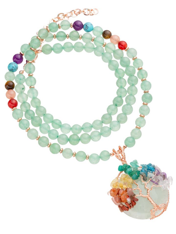 Collier en pierre naturelle Arbre de vie pour la vente par Eye Candy Los Angeles