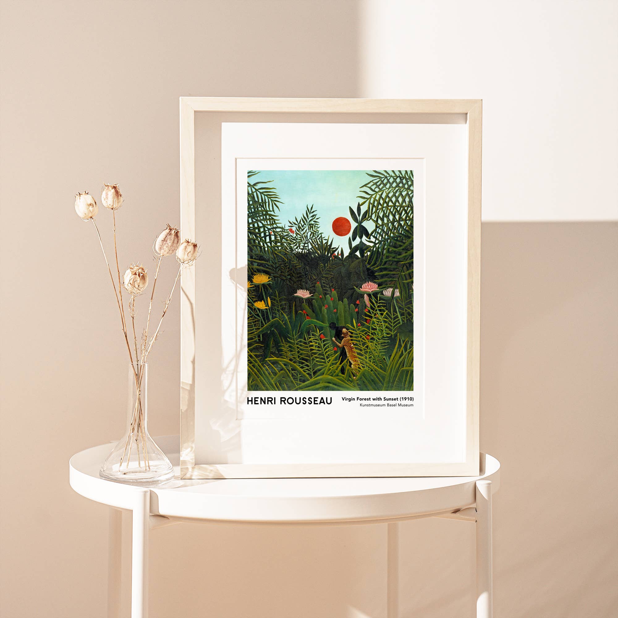 Sugar & Canvas - Wholesale Art Print - Henri Rousseau Virgin Forest with Sunset Art Print HR055