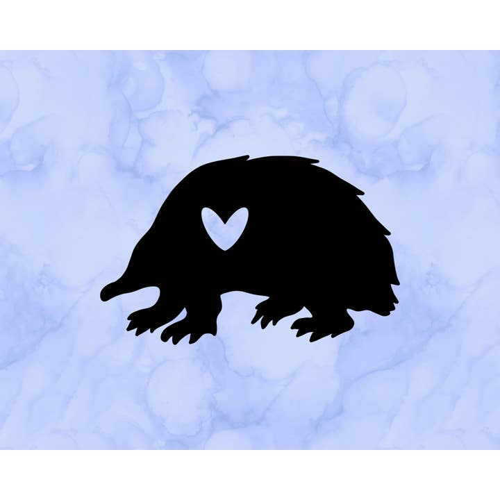 Autocollant cœur d'échidné (2 «) pour la vente par Sticking with You
