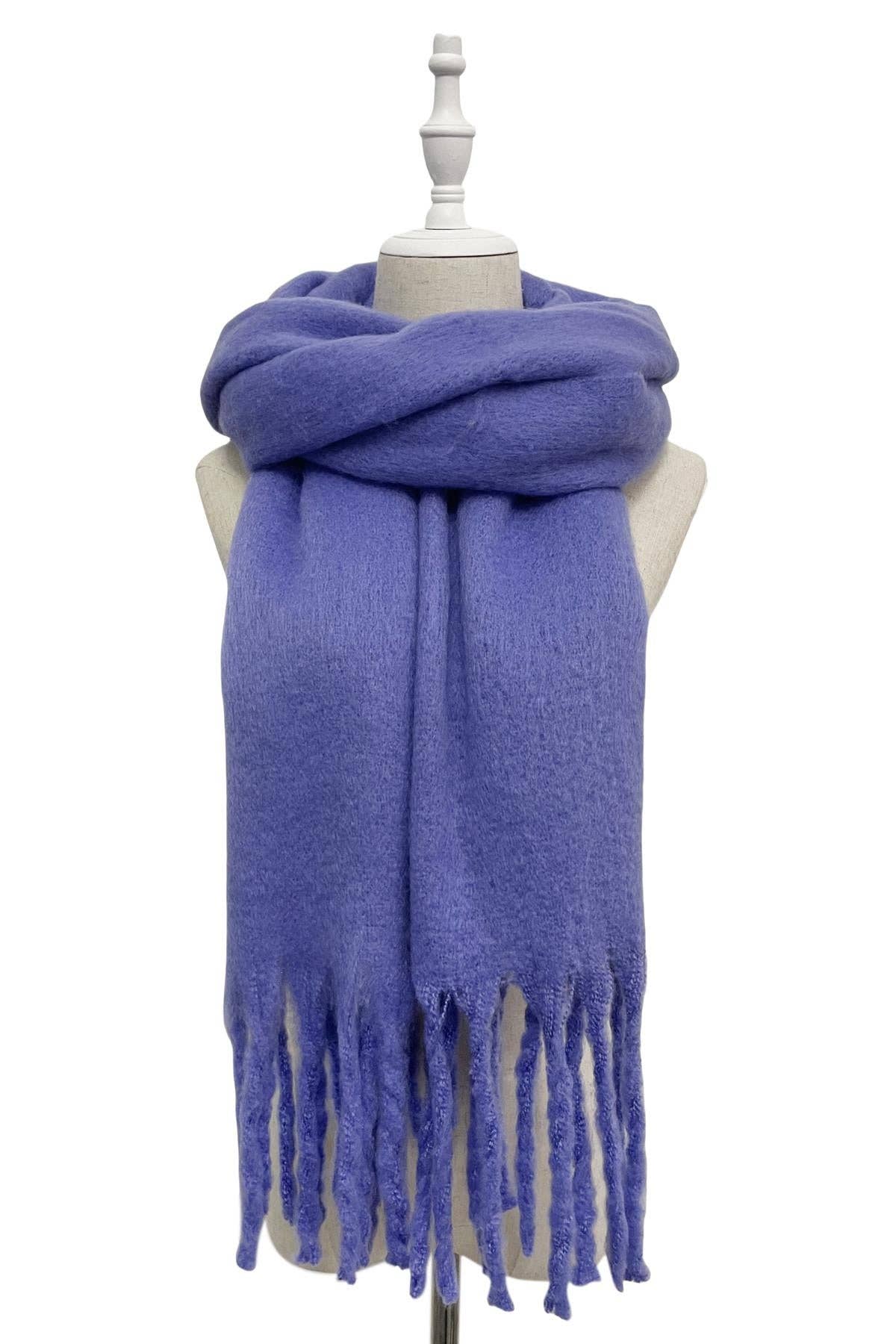 Fashion Scarf World - Vendita all'ingrosso Sciarpa - Donna - Sciarpa a scialle con nappe in morbida coperta semplice17