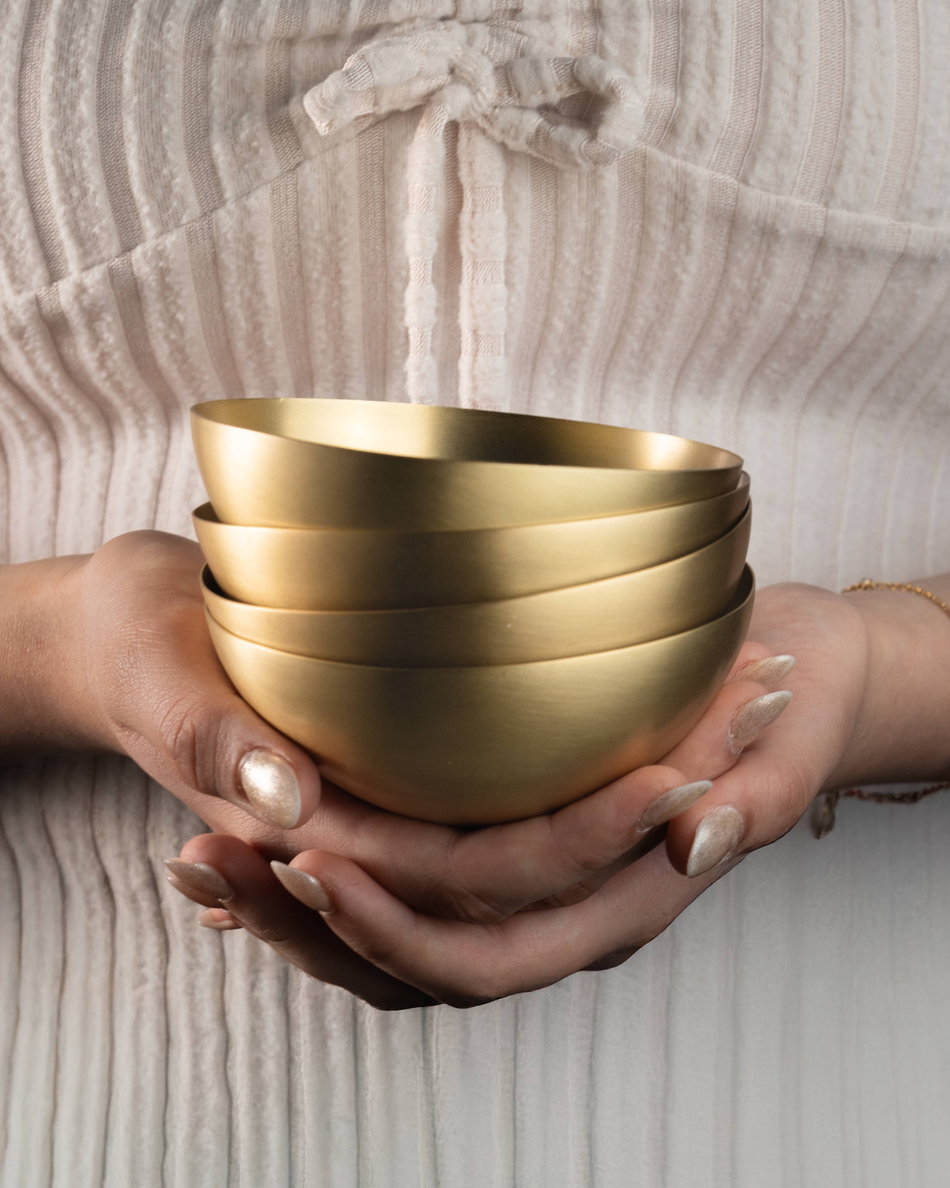 The Collective - Wholesale Condiment/Dip Bowl - Artisan Brass Bowls Extra Small - Set of 42