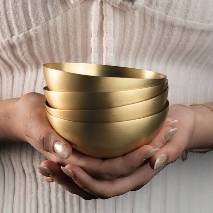 The Collective - Wholesale Condiment/Dip Bowl - Artisan Brass Bowls Extra Small - Set of 42