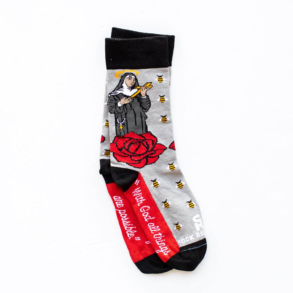 Sock Religious - Wholesale Socks - Unisex - St. Rita Adult Socks0