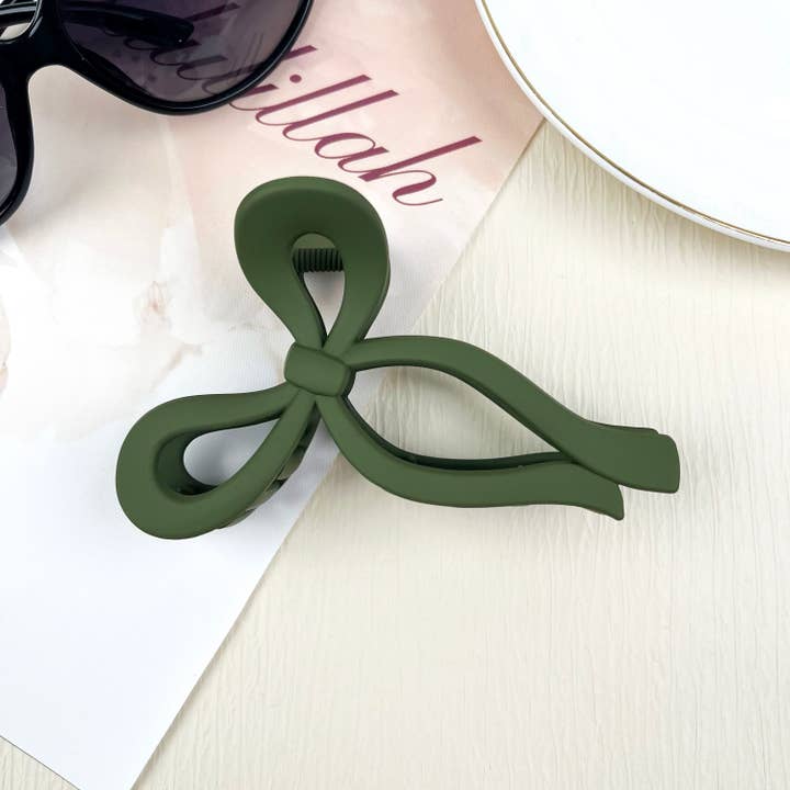 SoapElenGlen - Wholesale Hair Clip - Women's - Large Bow Hair Clip Retro Simple Claw Clips4