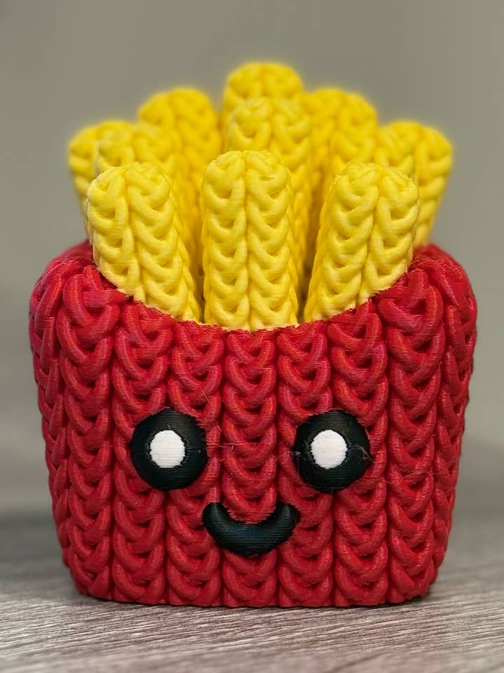 Figura de Patatas Fritas Impresas en 3D – Adorno de Escritorio de Comida Rápida Adorable para venta al por mayor de Upstate Design Decor