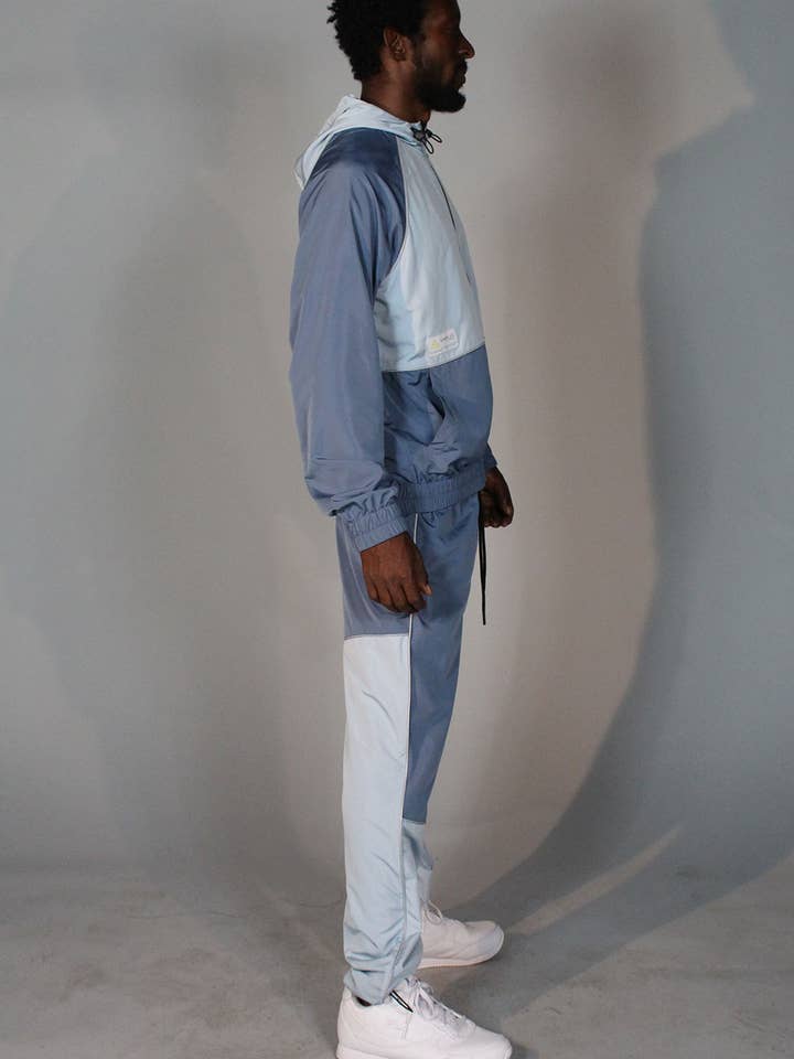 Reflective Wind Breaker Jacket and Pants Set (GREY) for wholesale by Siempre Life