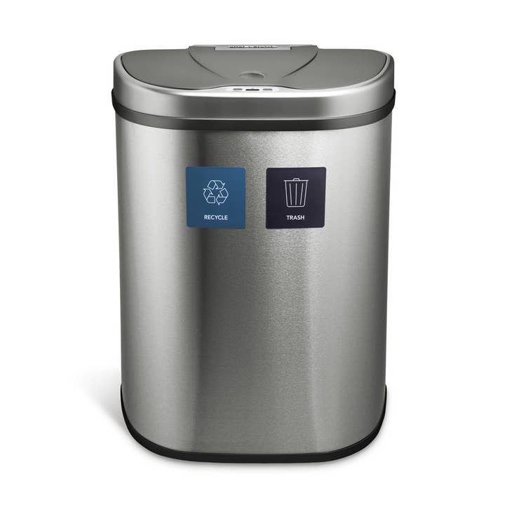 18.5 Gallon | Dual Compartment Motion Sensor Trash Can | DZT-70-R3 for wholesale by NINE STARS