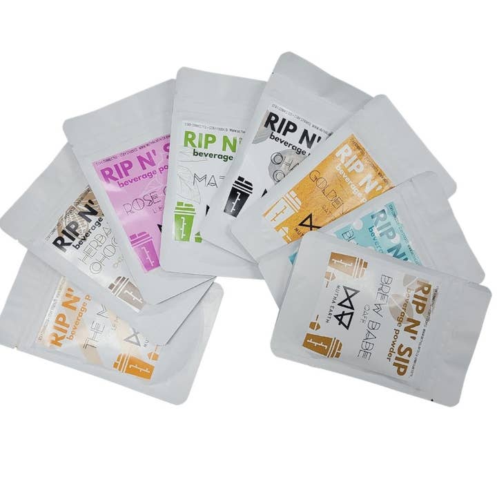 Rip N Sips Mini ME Elixir Sample Pack for wholesale by Mutha Earth