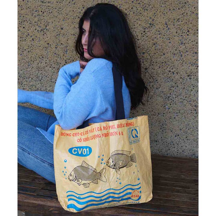 Malia Designs - Wholesale Tote Bag - Unisex - Yellow Recycled Shopping Tote - Super Beach Bag1