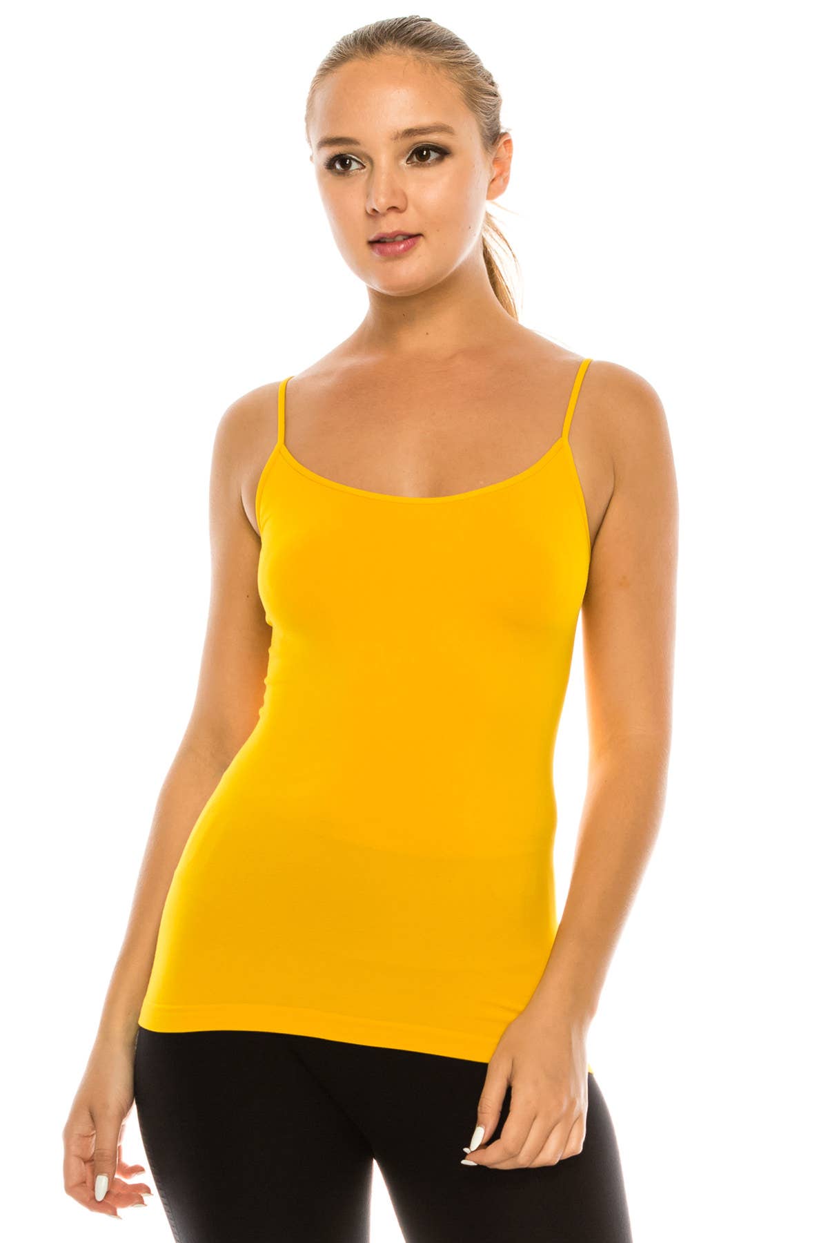KurveShop – Top interior – Mulher por atacado – KURVE BASIC SEM COSTURA LONGA CAMI (16" COMPRIMENTO)75