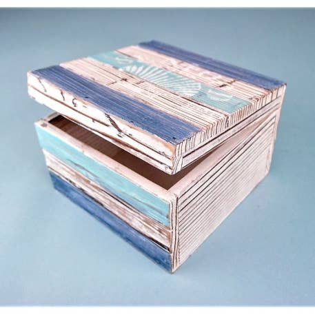 Quay and Sea Scallop Box, large, 15x15cm for wholesale by Nauticalia