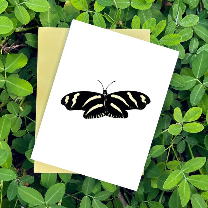 Zebra Longwing Greeting Card for wholesale by Cozy Arts