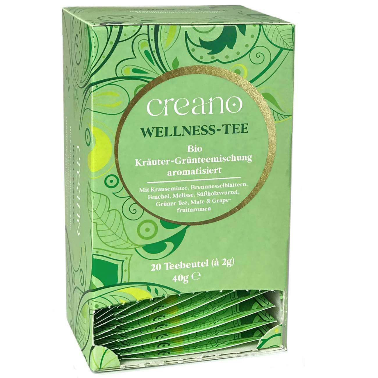Creano - Wholesale Health/Detox Tea - Pack of 20 organic tea bags wellness tea*5