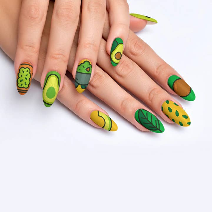 FYNE BODY - Wholesale Press-on/fake nails - AvoChic Sunshine Avocado Press-On Nails19