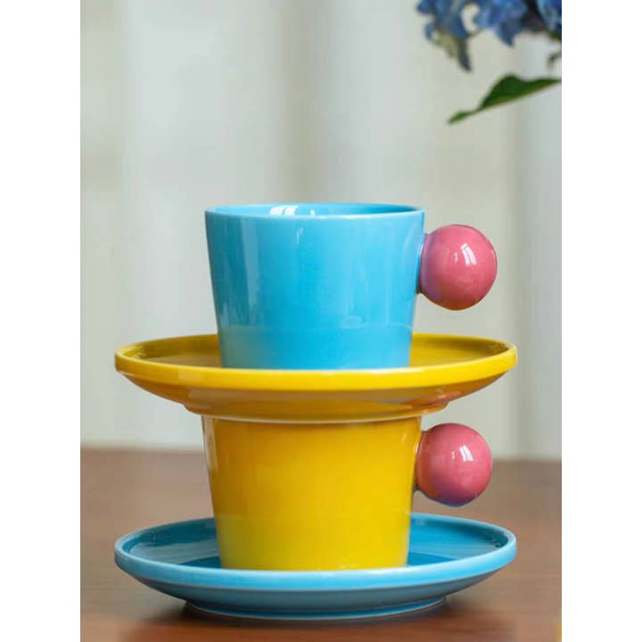 INSPECIAL HOME - Wholesale Coffee Mug - Handmade Cute Whimsical Coffee Espresso Mug With Saucer6