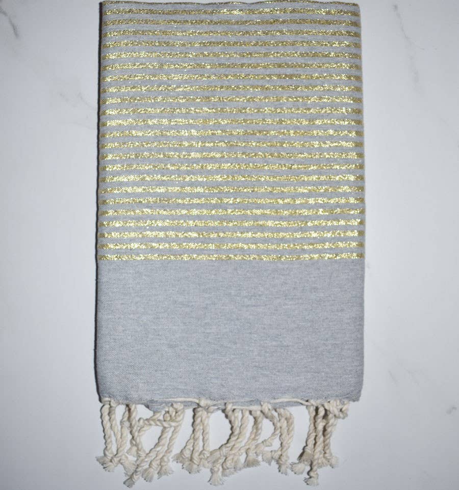 Fouta Tunisia - Wholesale Beach Towel - Fouta with golden lurex threads0