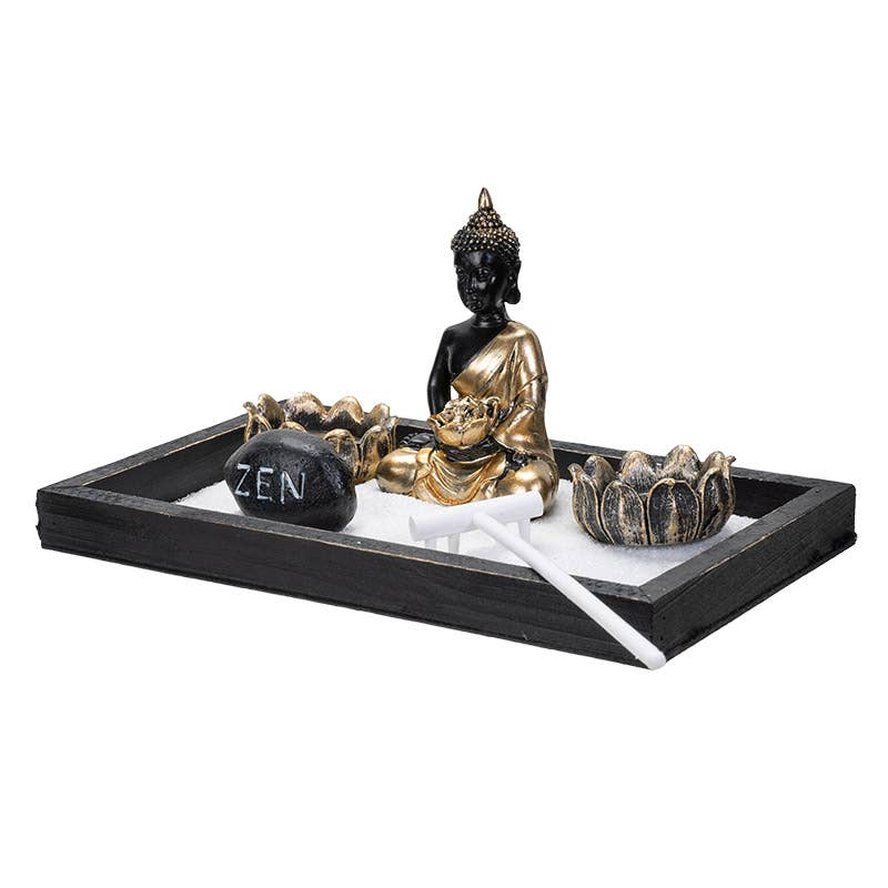 Pacific Trading - Wholesale Decorative Tabletop Object - Zen Buddha Sand Garden4
