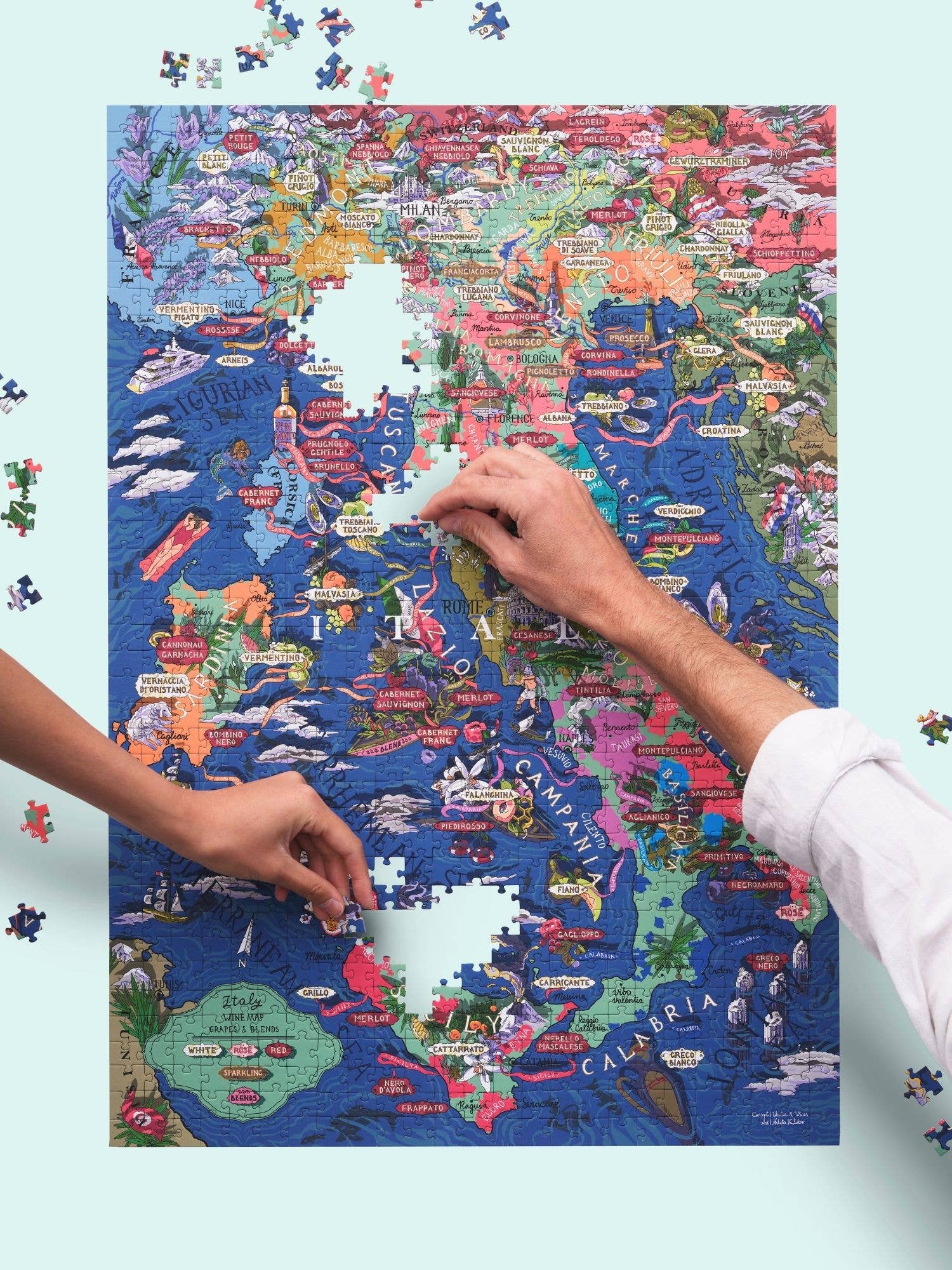 Water & Wines - Wholesale Puzzle - Adult - Wine Puzzle - Italy4