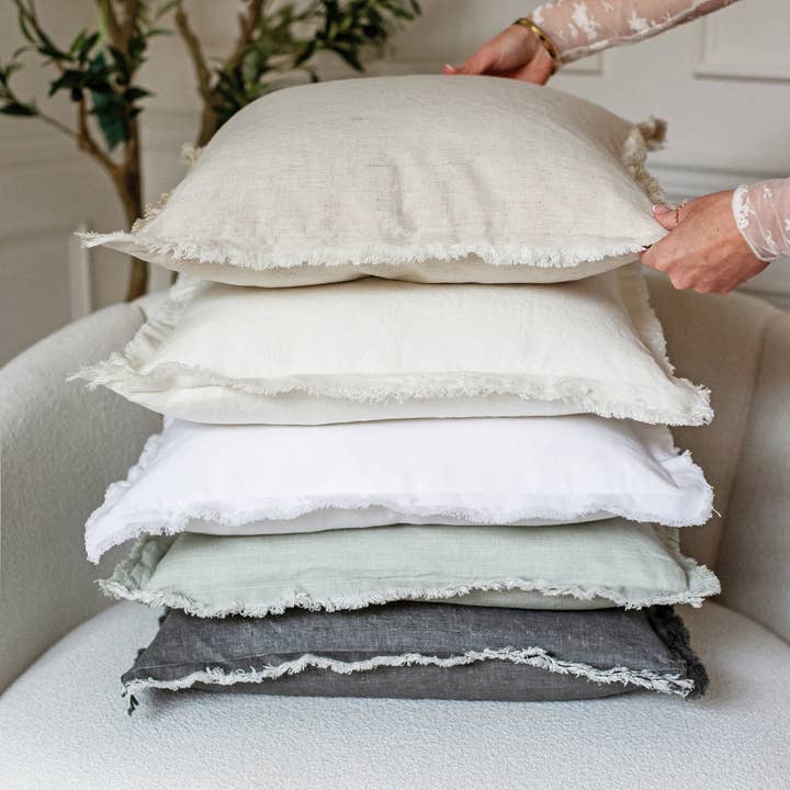 Porter Lane Home - Wholesale Throw Pillow Cover - Fringe Pillow Covers - Neutral Color Palette3