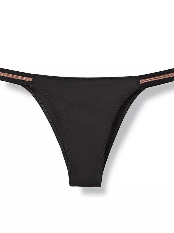 Jessica Side Strap Panty - Black for wholesale by Savoy Active