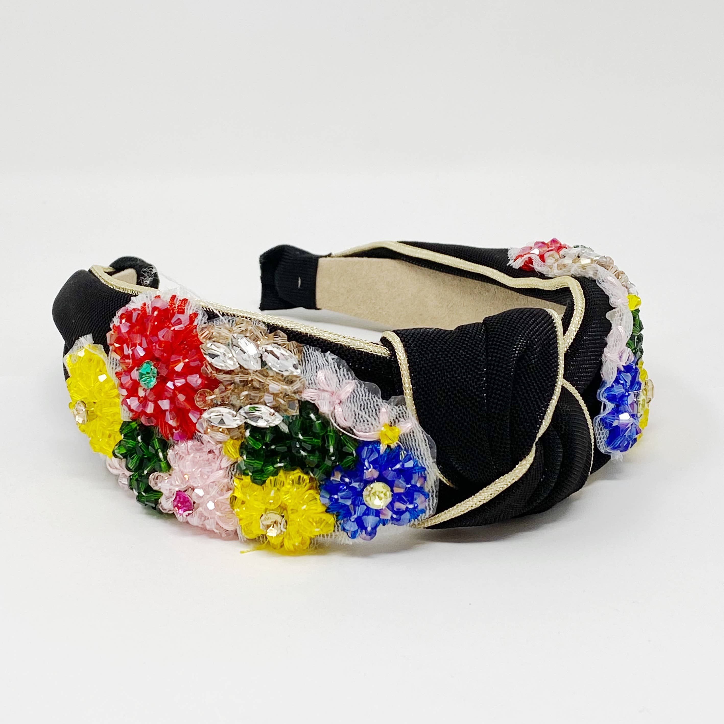Ellison+Young – wholesale Fashion headband – women's – Luxe Flower Bead Headband2