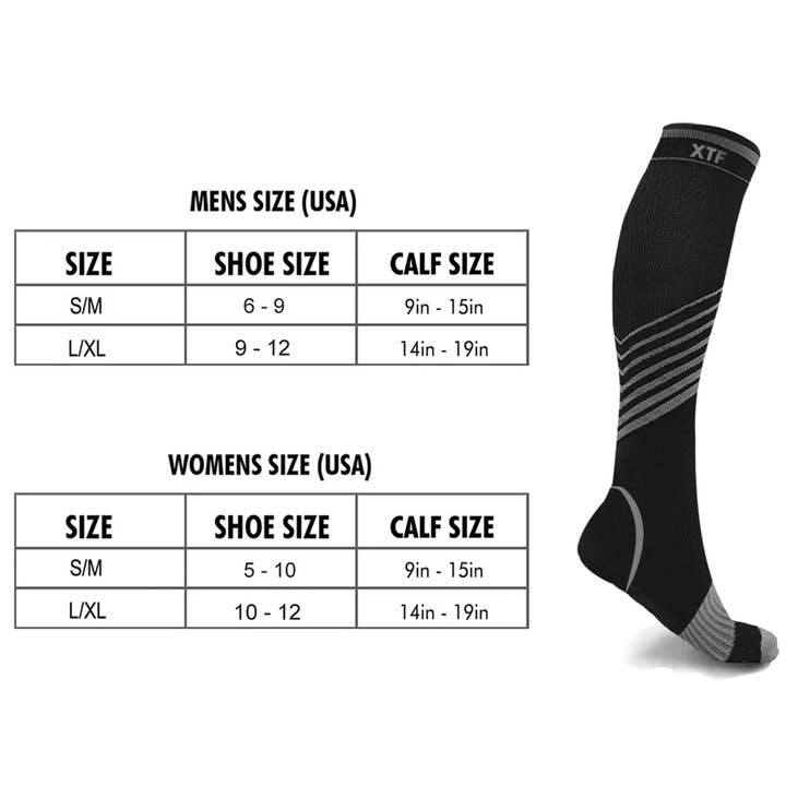 The American Gift Company (TAGCO) - Wholesale Socks - Unisex - KNEE-HIGH COMPRESSION SOCKS - ASSORTED DESIGNS