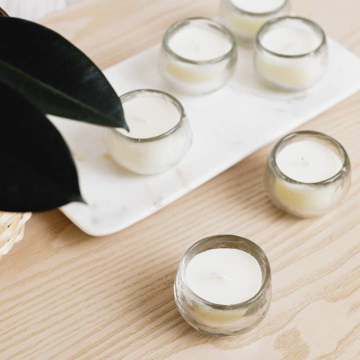 The Collective - Wholesale Jar/filled candle - Pebbled Filled Mini-Votive Candles - Set of 64