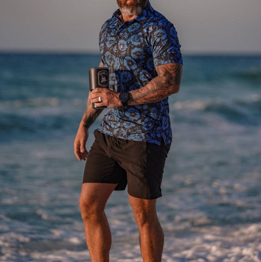 SAVAGE TACTICIANS - Wholesale Polo - Men's - Performance Polo - Aye Poppy1